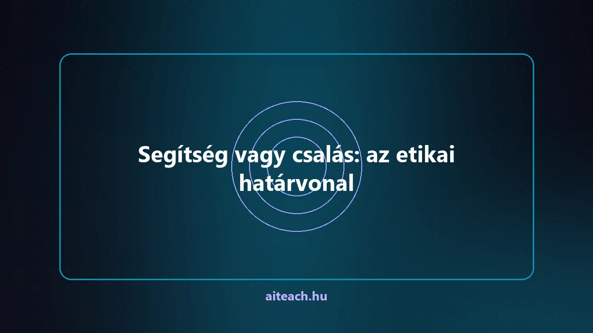 Segítség vagy csalás: az etikai határvonal